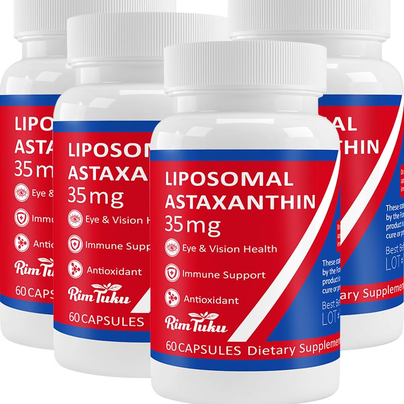 35 מ"ג Liposomal Astaxanthin תוסף - תמיכה אנטי-חמצן עוצמתית לעור, בריאות משותפת ועין - פורמולה טבעית נגד זיוף עם Pure Astaxanthin - טבעוני, non-GMO, 240 קפסולות
