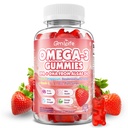 אומגה 3 מסטיקנים 1000 מ"ג + CoQ10 + Magnesium - w / Algae EPA 600mg & DHA 400 מ"ג, שמן דגים אומגה 3 תוספי אלטרנטיבי למבוגרים, עבור המוח, העין, Immune Health, Strawberry פלמור, 60 ספירה 100 מ"ג ו- DHA 400 מ" 400 מ"ג, שמן דגים אומגה 3 תוספי מזון אלטרנטיבי למבוגרים, עבור המוח, עין, עין, Immune Health, Immune, Immune Health, Strawberry פלבדור, 60