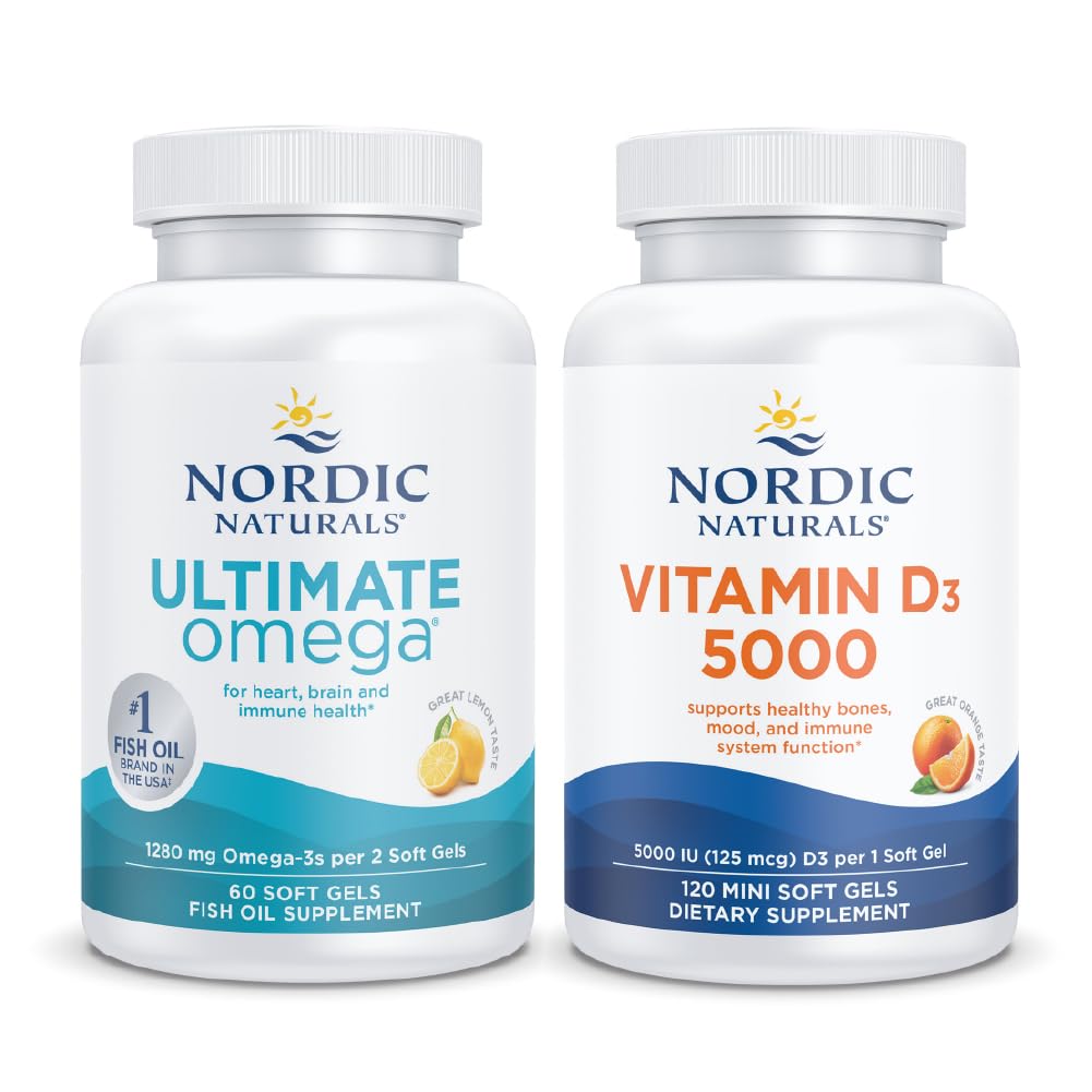 Nordic Naturals Ultimate Cognitive and Bone Density Pack - אומגה האולטימטיבית D3 1000, כתום