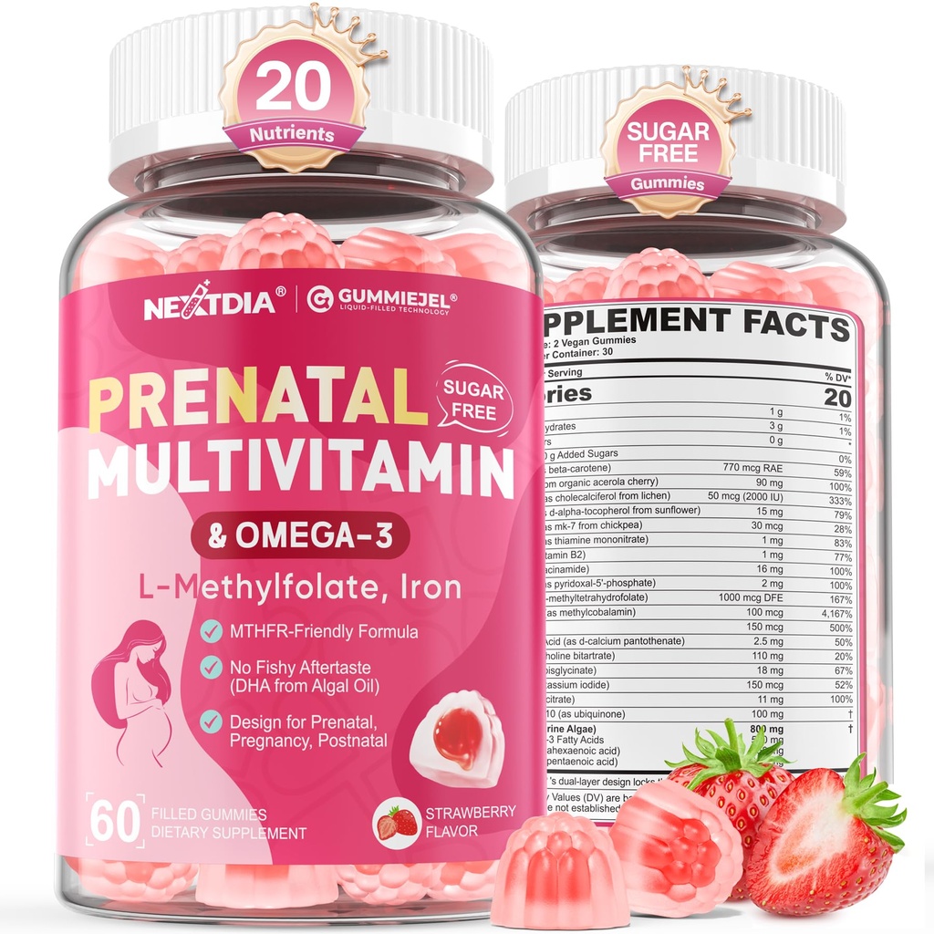 ויטמינים טרום לידתי עבור נשים חניכיים, Methylfolate 1 מ"ג, אומגה 3 DHA 800 מ"ג, ברזל, Choline, Iodine, ויטמין D3 B6 B12 - Multivitamin עבור נשים לפני, במהלך ואחרי הריון, סוכר חינם, 60 ספירה חינם, 60 הרוזן, ספירה, Iodine, ויטמין D3 B6 B12 - Multivitamin עבור נשים לפני, במהלך ואחרי הריון, סוכר, סוכר חינם, סוכר חינם, 60 ספירה חינם, 60