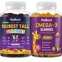 Nu Best Bundle: Daily Gummies forclusive Development, Brain Health, Eye Health Tallmies and אומגה 3 Flaxseed Oil for Kids & Teens
