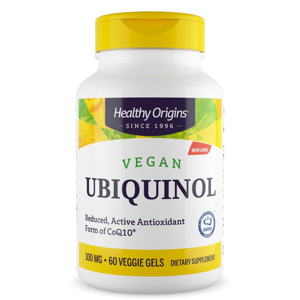 מקורות בריאים של Ubiquinol (Active Form of CoQ10), 100 מ"ג - קנקה Ubiquinol תוספי עבור בריאות הלב ואנטיoxidant תמיכה - Gluten-Free & non-GMO תוסף - 60 Veggie Gels