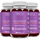 RUWAA NUTRITION Sambucus Elderberry Gummies לילדים עם Zinc & ויטמין C: Antioxidant, Immune Support ויטמינים, תומך במערכת הבריאות: Vegetarian, Gluten Free, Gelatin חינם (3)