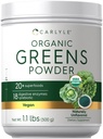 Karlyle Organic Greens אבקת | 17.6oz תוסף | Relieves Occasional Gas, אי נוחות ו- Bloating | עם 20+ Superfoods, 18 Enzymes, ו-Prebiotics | טבעוני, non-GMO ו- Gluten Freeten Free Free Free