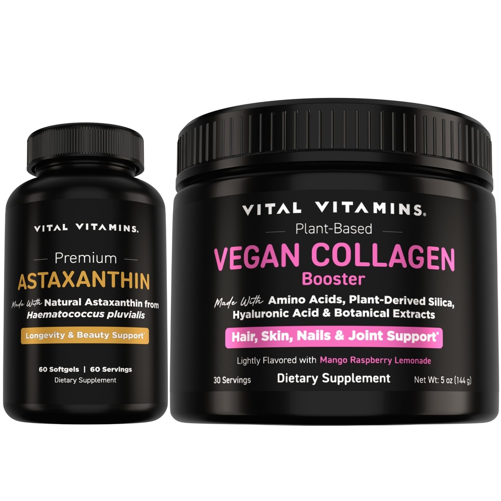 ויטמין Vital Astaxanthin + Collagen Booster אבקת