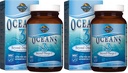 גן החיים Oceans 3 Beyond אומגה 3 עם אומגה Xanthin, EPA, DHA תוספים, שמן דגים עם 1200 מ"ג אומגה 3, Astaxanthin & Brown Seaweed Extract - 60 Softgels, (Pack of 2)