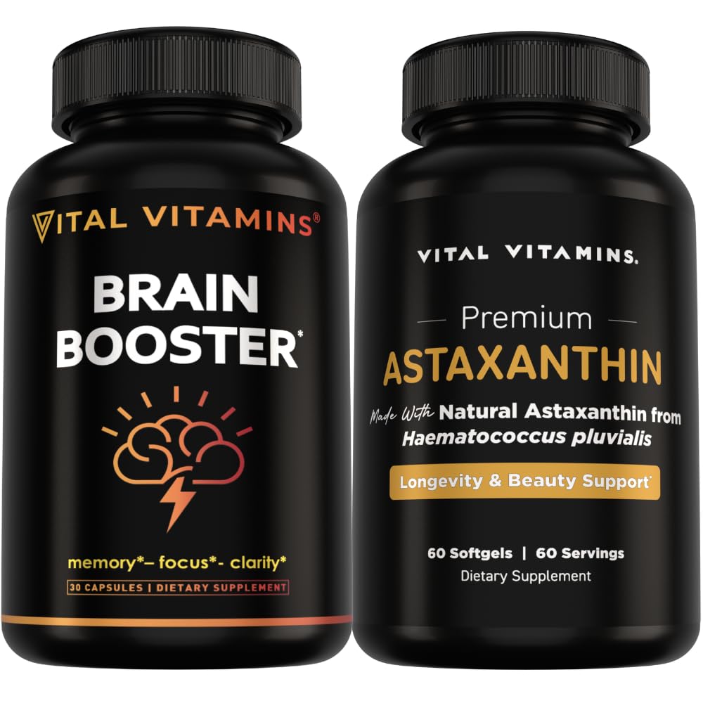 ויטמין Vital Brain Booster 30 ct + Astaxanthin 60 ct