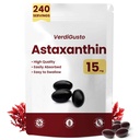 15mg Astaxanthin | 240 Softgels | Astaxanthin Supplements | 8 חודשים אספקה | תמיכה אנטי-חמצן, עין & Skin בריאות | Internal Circulation | Non-GMO, Gluten-Free, No Soy