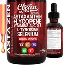 ניקוי Nutra Astaxanthin Lycopene נוזל טיפות Absorption תמיכה ויטמינים A C D E 4 oz - טפט טבעי D3 C E & Selenium L-Tyrosine Formula Pure Antioxidant Band