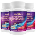 Liposomal Astaxanthin תוסף מורכב 9-in-1 עם Ashwagandha, Lycopene, Zeaxanthin, Antioxidant תמיכה עין, Skin & Joint Health, 180 קפסולות
