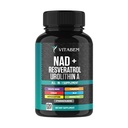 NAD + תוסף מורכב - NAD תוסף + 300 מ"ג עם Astaxanthin, Urolithin A, Resveratrol, CoQ10 & Antioxidant בלנדר - אנרגיה, Mitochondrial Support - 120 הרוזן (Pack of 1)