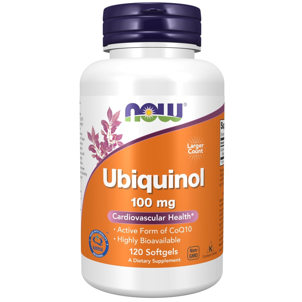 עכשיו תוספים, Ubiquinol 100 מ"ג, זמינות ביולוגית גבוהה (הצורה הפעילה של CoQ10), 120 Softgels