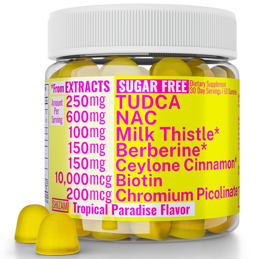 סוכר חניכיים חינם עם Chromium Picolinate TUDCA NAC אורגני Ceylon Cinnamon Milk Thistle Berberine | קפסולות אבקת תוספי Alt | Bile Salts N-Acetyl-L-Cysteine Biotin N-Acetylcysteine