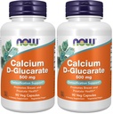 תוספי מזון עכשיו, Calcium D-Glucarate 500 מ"ג, Detoxification Support*, 90 Veg כמוסות (Pack of 2)