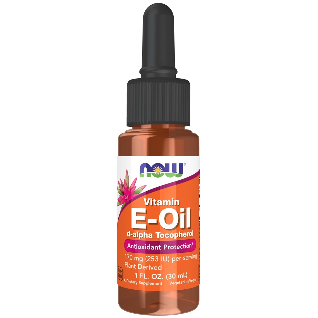 תוספי מזון טבעיים, ויטמין E-Oil נוזלי (D-Alpha Tocopherol), Antioxidant Protection*, 1-Ounce