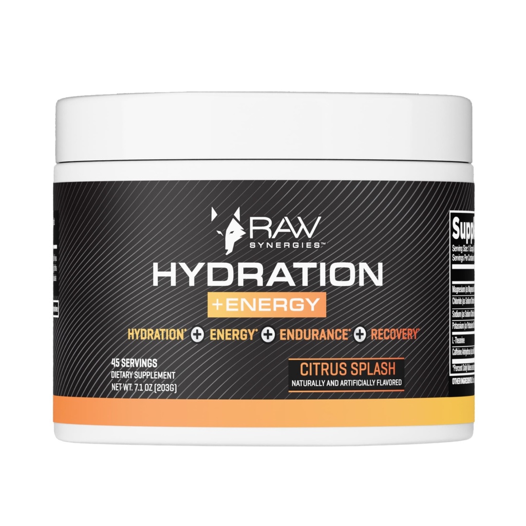 Raw Synergies hydrotion + Energy Citrus Splash 45 serv.