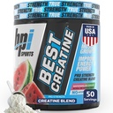 BPI Sports Best Creatine - אבקת Monohydrate עבור גברים ונשים, מלח ההימלאיה - כוח, משאבה, צמיחה שרירים, הגדרת שרירים - No Bloat - Watermelon Cooler - 50 מנות - 10.58 Ounce