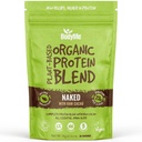 אבקת חלבון אורגני של BodyMe ו- Raw Cacao | 2.2lb 1kg | UNSWEETENED עם 3 חלבון צמחי