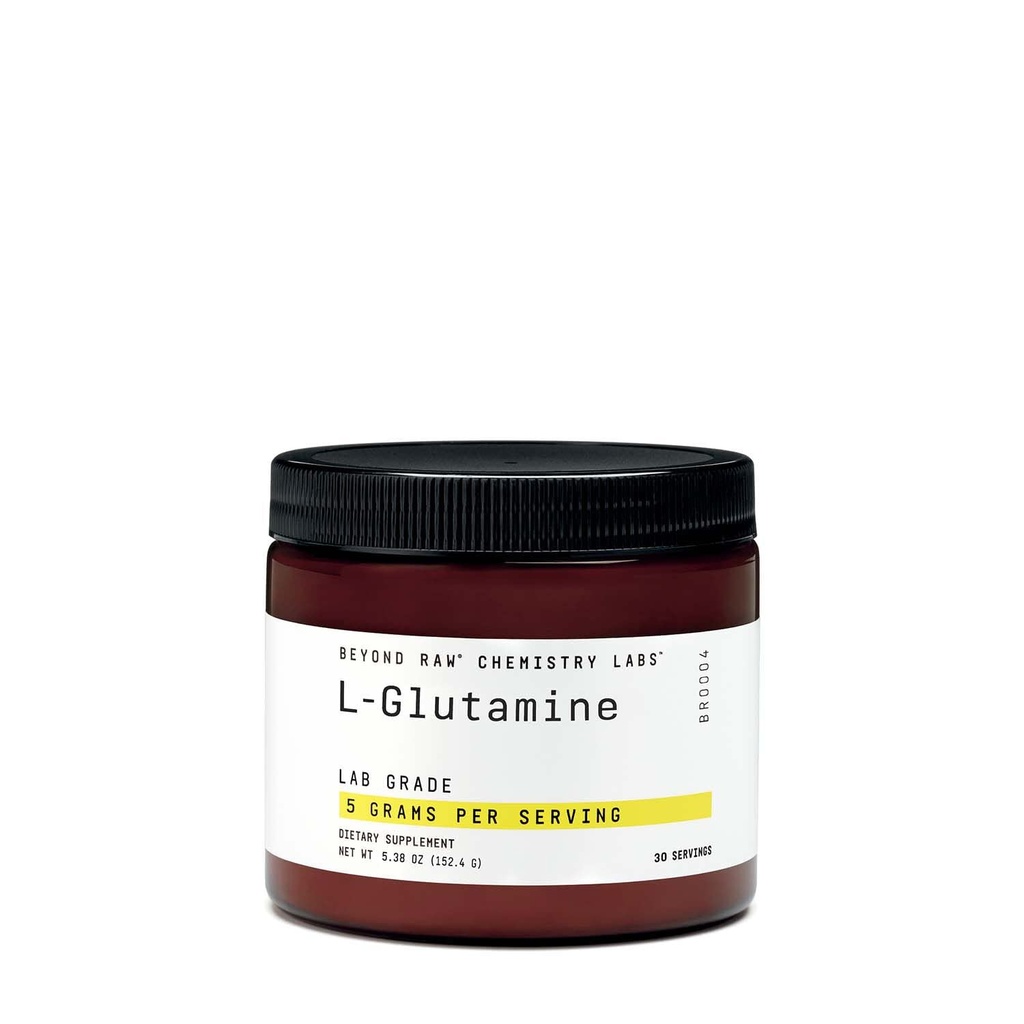 Beyond RAW Chemistry Labs L-Glutamine אבקה, תומך בתפקוד השרירים, מעבדת כיתה, 30 משרתים