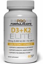 Pro Formulations MD D3 + K2 Elite - ויטמין D3 + ויטמין K2 - 60 יום אספקה - High-Potency, bioavailable MK-7