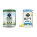 Garden of Life Raw Organic Food Green Superfood Juiced Greens אבקת - Original Stevia-Free & Organic Vanilla חלבונים אבקת 22g