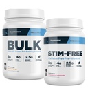 Transud Labs Bulk Pre-Workout אבקה (30 משרתים, Peach מנגו) & Stim-Free Pre-Workout אבקה (30 משרתים, Strawberry Lemonade)