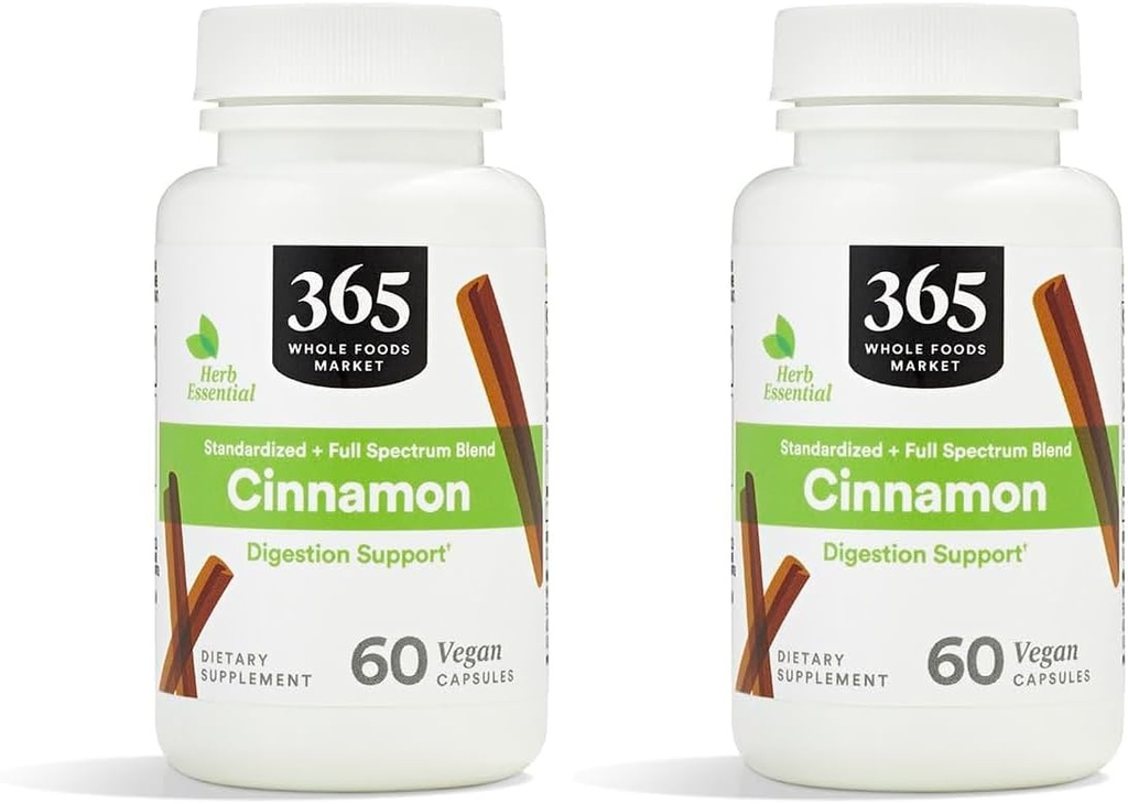 365 על ידי Whole Foods Market, Cinnamon, 60 Count (Pack of 2)