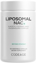 תוסף Codeage Liposomal NAC - N-Acetyl L-Cysteine Amino Acid - 2 חודשים אספקה - חינם-Form NAC - מתחם Phospholipid - טבעוני, Non-GMO, Gluten-Free-Free - 120 קפסולות