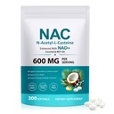 FANSHINAC Complex with NAD+ & MCT שמן - 300 Softgels | N-Acetyl Cysteine הבולגן הבוטני עבור תמיכה אנטי-oxidant תמיכה; עשיר עם שמן קוקוס עבור Absorption גבוהה