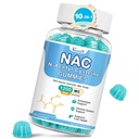 NAC Gummies, NAC תוספת עם חלב Thistle, Selenium, B6, B12 - Antioxidant, Immune Support - N Acetyl Cysteine 600 מ"ג לחניכיים - Blueberry פלמורד, 60 Cts