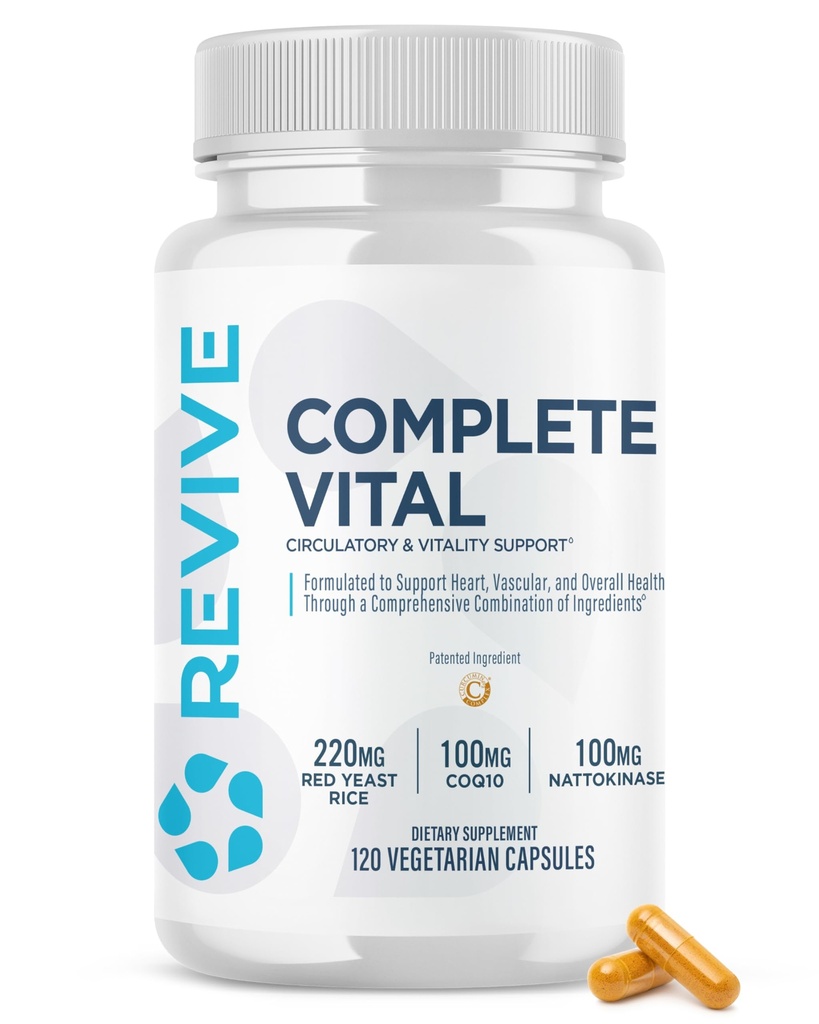 תוספי MD בולטים ותמיכה, שלם Vital (120 קפסולות צמחוניות) - NAC & CoQ10 תוספת תמיכה בריאות, ו- Antioxidant פעילות (30 משרתים)