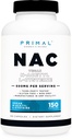 פרימי N-Acetyl L-Cysteine (NAC) 600 מ"ג, 150 קפסולות - טבעוני N-Acetyl L-Cysteine תוסף, GMO-Free, Gluten-Free