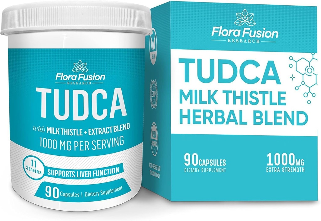פלורה Fusion Dr. Miller's TUDCA with Milk Thistle Extract, 1000 מ"ג למשרת, Liver ו- Gallbladder ניקויse תוסף, תומך בתפקוד Liver, 90 קפסולות (45 ימים אספקה)