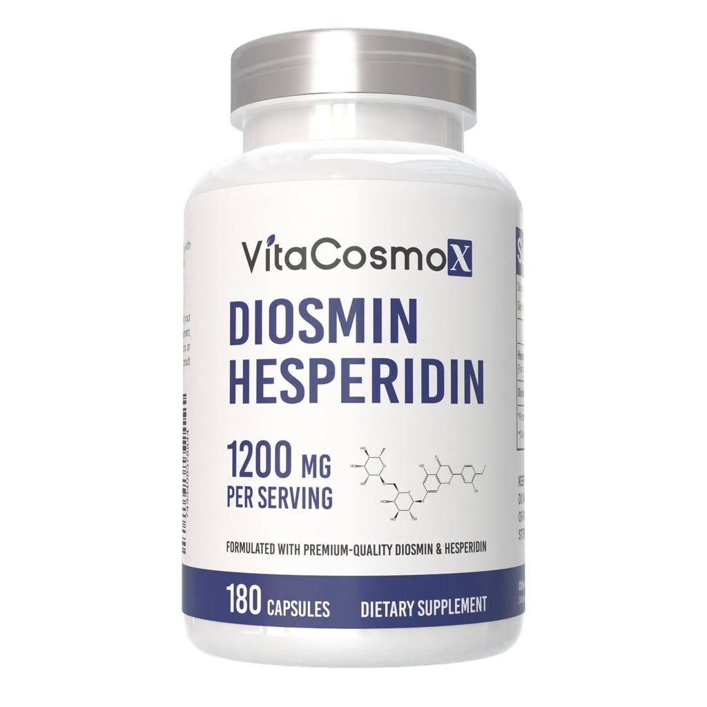 Dismin Hesperidin 1200 מ"ג מורכב, 240 קפסולות, Citrus Bioflavonoids פירות לחלץ, 100% Vegetarian, non-GMO & Gluten חינם (180 (Pack של 1))