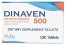 Dulac Dinaven 500, Micronized Diosmin Hesperidin תוספת 1000 מ"ג לכל המשרת, סוס צ'סט אגוזים לחלץ, Broom & Red Grape לחלץ, תמיכה לרגל, 120 טבליות, מיוצר באיטליה.