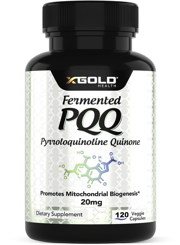 Promented PQQ (99.7%+ טהור) - תמיכה מיוכוניאלית, אנרגיה Boost, Heart & Brain Health, Better Sleep - Non-GMO