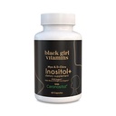 Black Girl Vitamins Inositol Supplement, 2000mg Myo + 50mg D-Chiro, Vegan Capsules to Support Hormone Balance, Healthy Ovarian & Menstrual Wellness, 60 Count