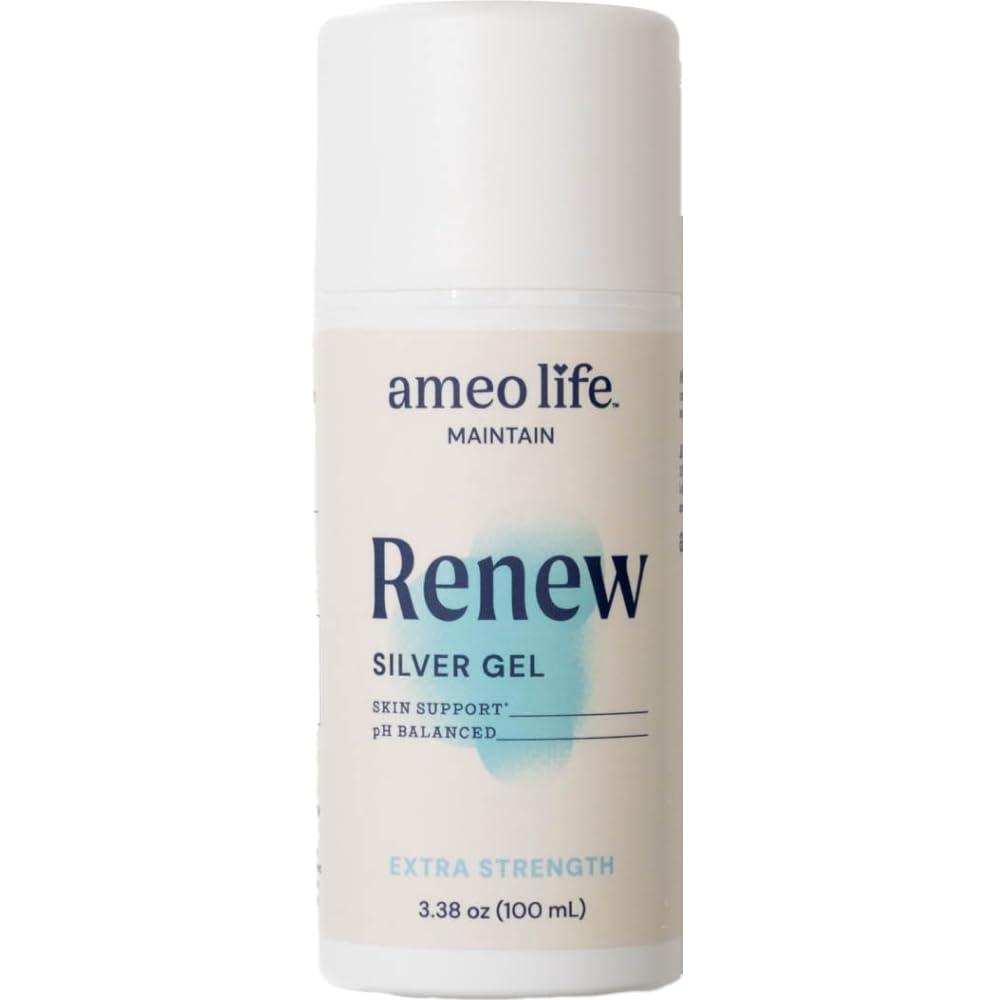 Ameo Life Extra Power Colloidal Silver Gel 35 ppm - pH Balanced, Structured Silver Gel for Healthy Skin, Minor Cuts, Scraps & Burns - Natural Skin Care for Rejuvenation (100 מ"ל)