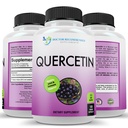 עו"ד RECOMMENDED SUPPLEMENTS Quercetin 1000 מ"ג עבור המשרתת - 120 קפסולות Veggie, תוסף ויטמין 60 יום אספקת (Vegan and non-GMO)