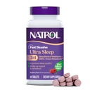 Natrol Ultra Sleep 3in-1 100% אלכוהול ללא סמים עם מלטונין, GABA & הבוטנים, תוספת דיאטנית, Non-Habit Forming, 30 טבליות לדיסקלוט מהיר