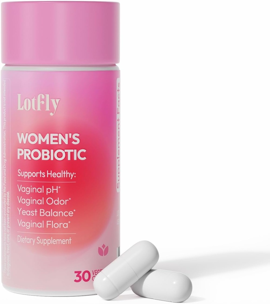 Probiotics for Women 100 מיליארד CFU with Cranberry Extract for pH Balance & UTI, Plus Prebiotics & Lactobacillus, Triple Action for Vaginal, Urinary & Gut Health, 30 קפסולות