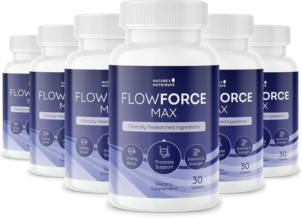 FlowForceMax Herbal Support Supplement - Natural Plant-based Formula with Saw Palmetto Extracted