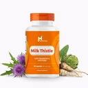 חלב Thistle Liver תומך תוספת של 20:1 עם Dandelion Root & Artichoke Leaf, Liver Detox Support, Antioxidant & Digestive Support, Non-GMO, Gluten-Free, 3rd Party Tested, 60 קפסולות