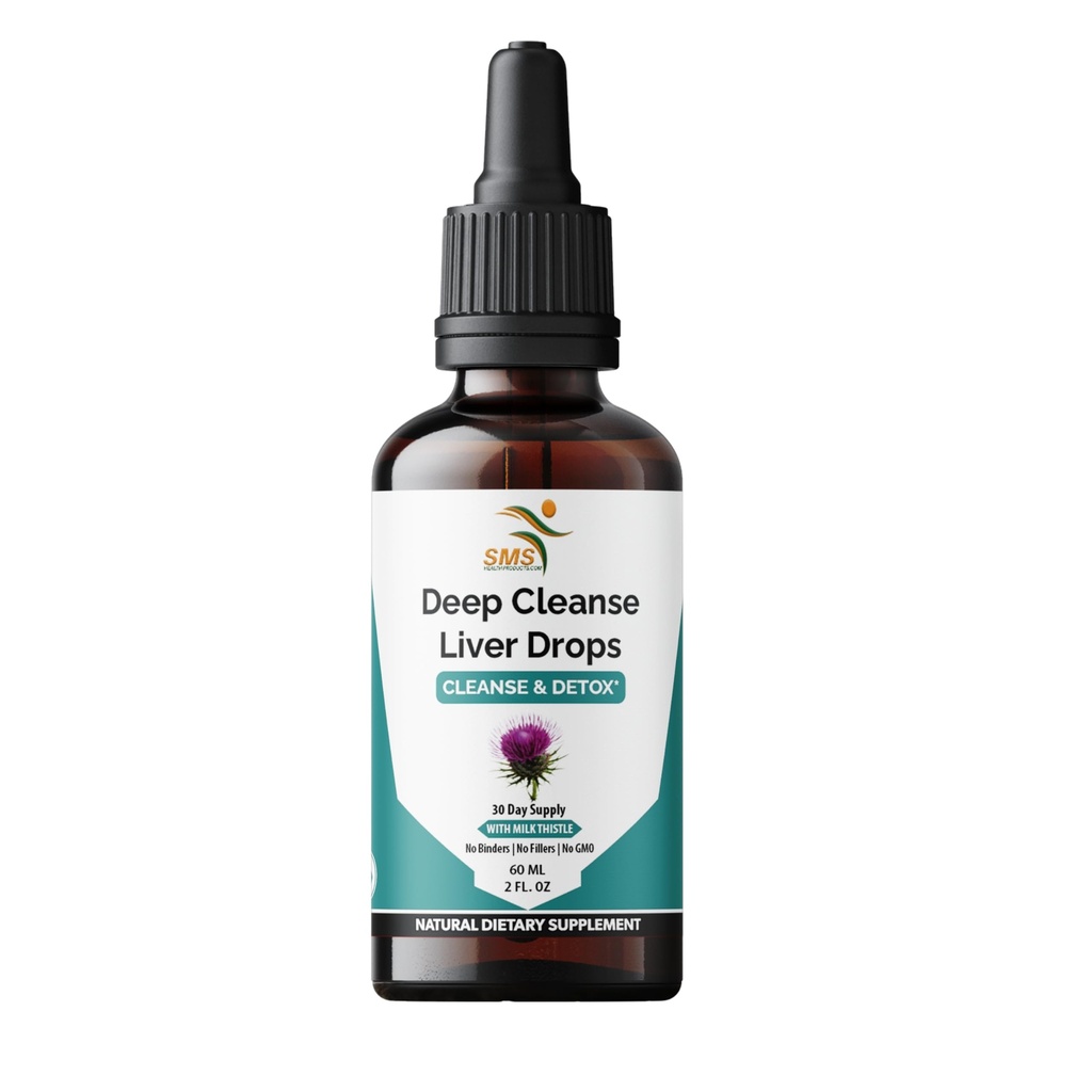 Deep Liverנקי נוזל טיפות עם חלב Thistle, Artichoke Extract, Dandelion Leaf & Turmeric Curcumin עבור Detox, תיקון ואי-אמון - אורגני, non-GMO - 2 fl oz בקבוק