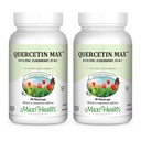 Maxi Health Quercetin 500 מ"ג קפסולות - תוספי Zinc עבור נשים וגברים - non-GMO, כשר ותוספים ללא גלוטן עם זברי ויטמין C ו- Zinc (90 כמוסות Veg, Pack of 2)