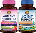 התמיכה המשותפת של Vitalitown Women's Probiotic & Joint Support Bundle (Pack of 2) | Women's Probiotics 120 מיליארד (Item 1) & Joint Support (Item 2) | Shelf Stable | Joint & Women's Health