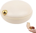 iplusmile Travel Pill Organer, 4 השוואתיות ב- Portable Pill Case, Daily Medicine Container Box for Vietnams Fish Oil Supplements, Business Trip Essentials (Beige)