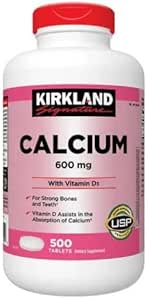 ikj Calcium 600 מ"ג עם ויטמין D3 Dietary תוסף 500 טבליות