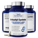 1MD תזונה NAC תוספת N-Acetyl Cysteine - NAC 600 מ"ג - תמיכה אנטי חמצון Detox ו Glutathione הפקה - N Acetylcysteine Respiratory תוסף עבור בריאות הריאות - 60 קפסולות