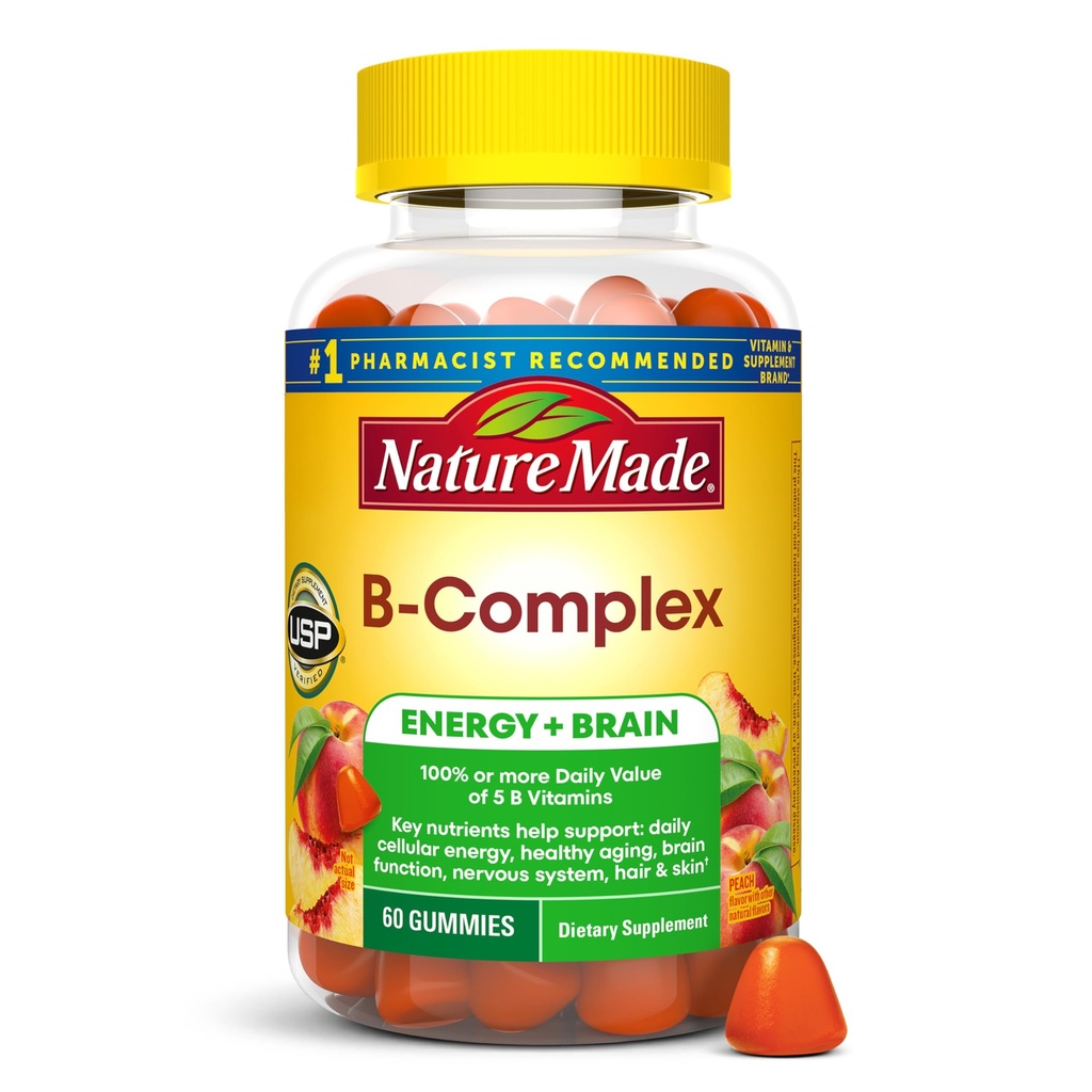 Nature Made Vitamin B Complex Gummies, 60 Pectin Based Gummies